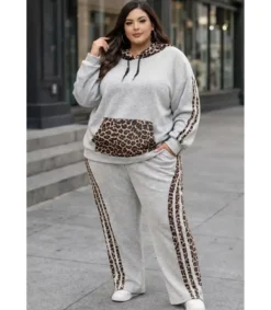 Hersecret AmyClo harmaa leopardikuvioinen oloasusetti