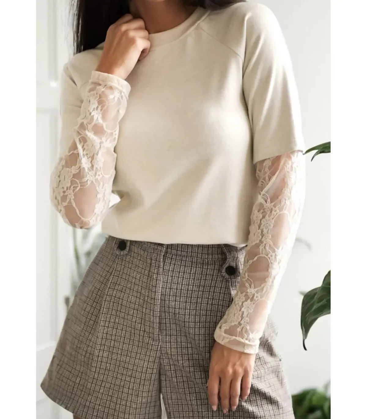 LC Beige 2in1 paita pitihihoia