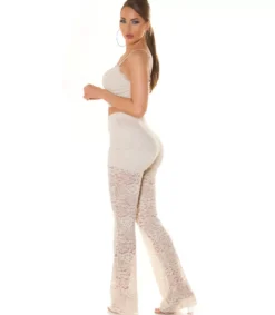 Hersecret Beiget pitsihousut ja bralettetoppi