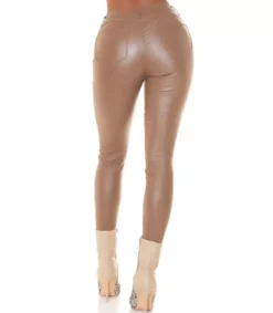 Koucla Cappuccinot basic taskulliset push up -tekonahkahousut