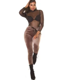 Koucla Cappuccinot samettilook joggerit