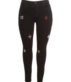 Koucla Curvy Girls Size mustat koristellut farkut