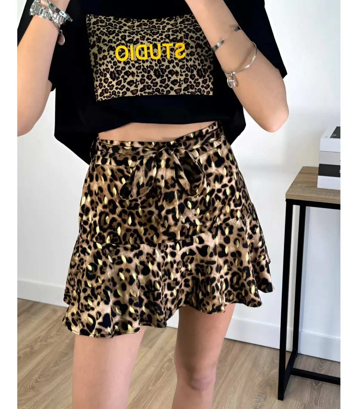 Hersecret Elena Z leopardikuvioinen shortsihame