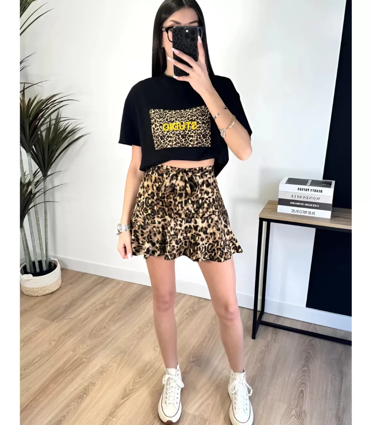Hersecret Elena Z leopardikuvioinen shortsihame