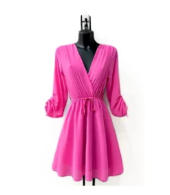 Hersecret Elle Style Diane pinkki mekko vyöllä