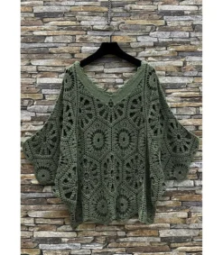 Elle Style Hena khaki virkattu paita