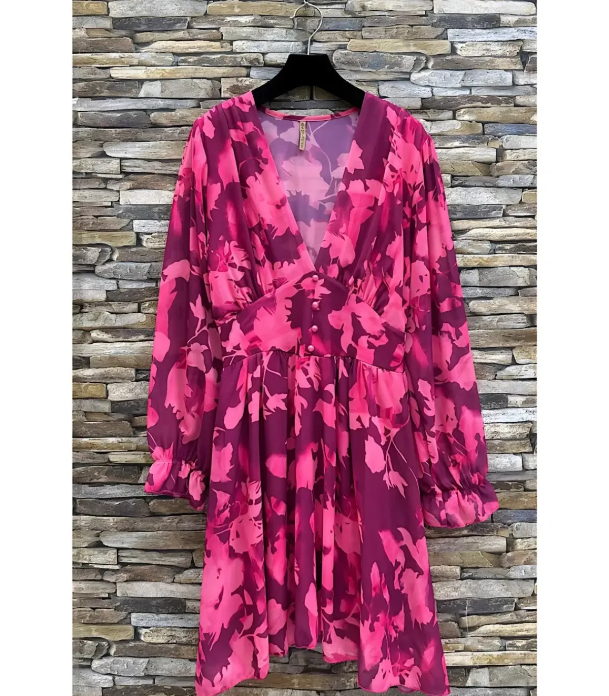 Elle Style Juliette mauve kukkakuvioinen mekko helminapeilla