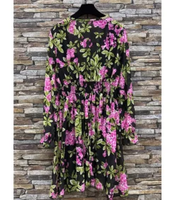Hersecret Elle Style Juliette musta kukkakuvioinen mekko helminapeilla