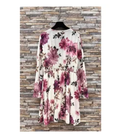Hersecret Elle Style Juliette valkoinen kukkakuvioinen mekko helminapeilla