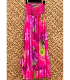 Elle Style Mady pinkki printtikuvioinen high low -mekko