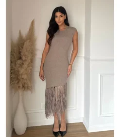 Hersecret Emma Ashley beige hihaton neulemekko hapsuilla