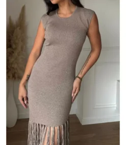 Hersecret Emma Ashley beige hihaton neulemekko hapsuilla