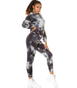 Koucla Harmaa solmuvärjätty oloasusetti