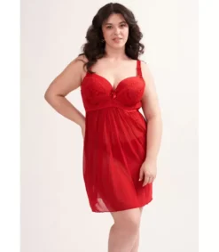Hersecret H Nathalie punainen plus size babydoll