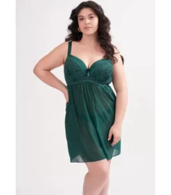 Hersecret H Nathalie vihreä plus size babydoll
