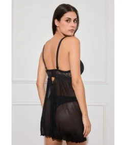 Hersecret Inoo musta plus size babydoll pitsillä