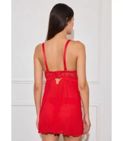Hersecret Inoo punainen plus size babydoll pitsillä