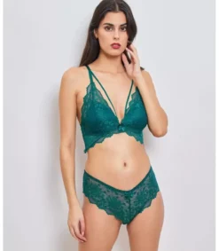 Hersecret Inoo vihreä pitsinen alusasusetti remmeillä