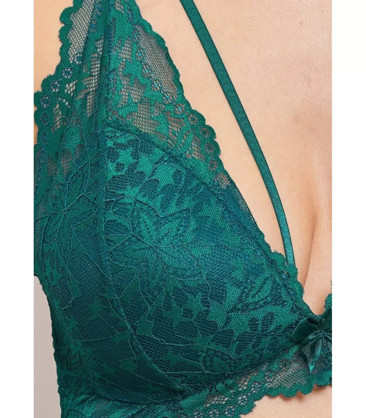 Hersecret Inoo vihreä pitsinen alusasusetti remmeillä