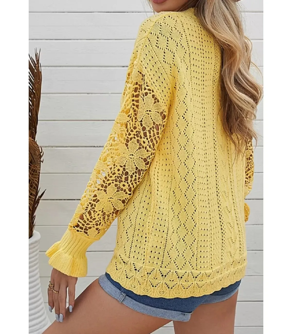 LC Ketainen viapaita virkatuia hihoia