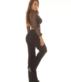Koucla musta neckholder mesh paita