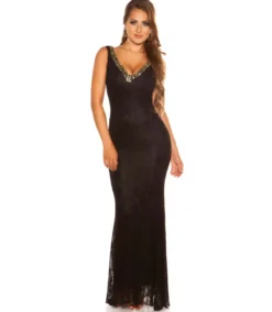 Koucla muta pitinen pitkä mekko koriteilla