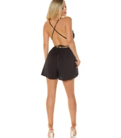 Koucla musta v-playsuit