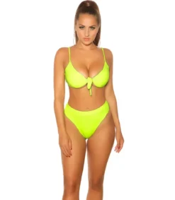 Koucla neonvihreät edetä olittavat bikiniliivit