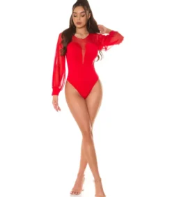 Hersecret Koucla punainen mesh-body pussihihoilla
