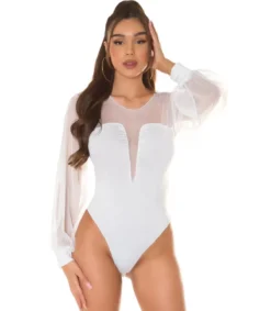 Hersecret Koucla valkoinen mesh-body pussihihoilla