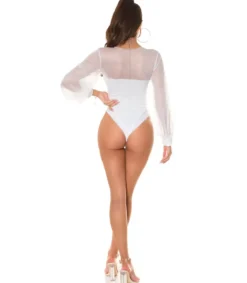 Hersecret Koucla valkoinen mesh-body pussihihoilla