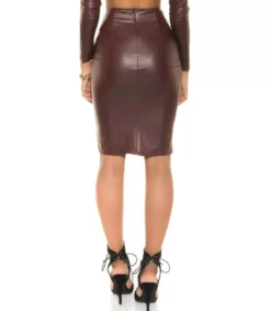 Koucla viininpunainen korkeavyötäröinen wetlook hae