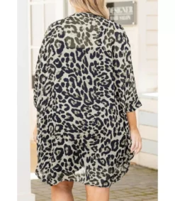 LC Leopardikuvioinen kimono (plus size)
