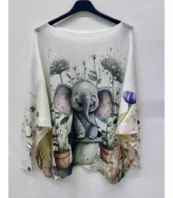 Hersecret Lucky Nana elefanttiprinttikuvioinen neule