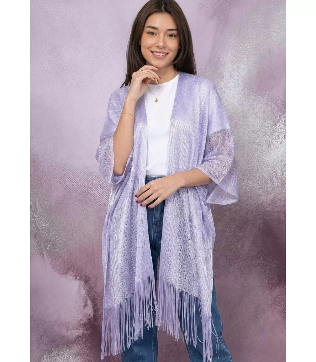 Hersecret MARCO kimaltava lila kimono hapsuilla