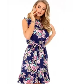 Hersecret Merribel Treesea tummansininen kukkakuvioinen mekko