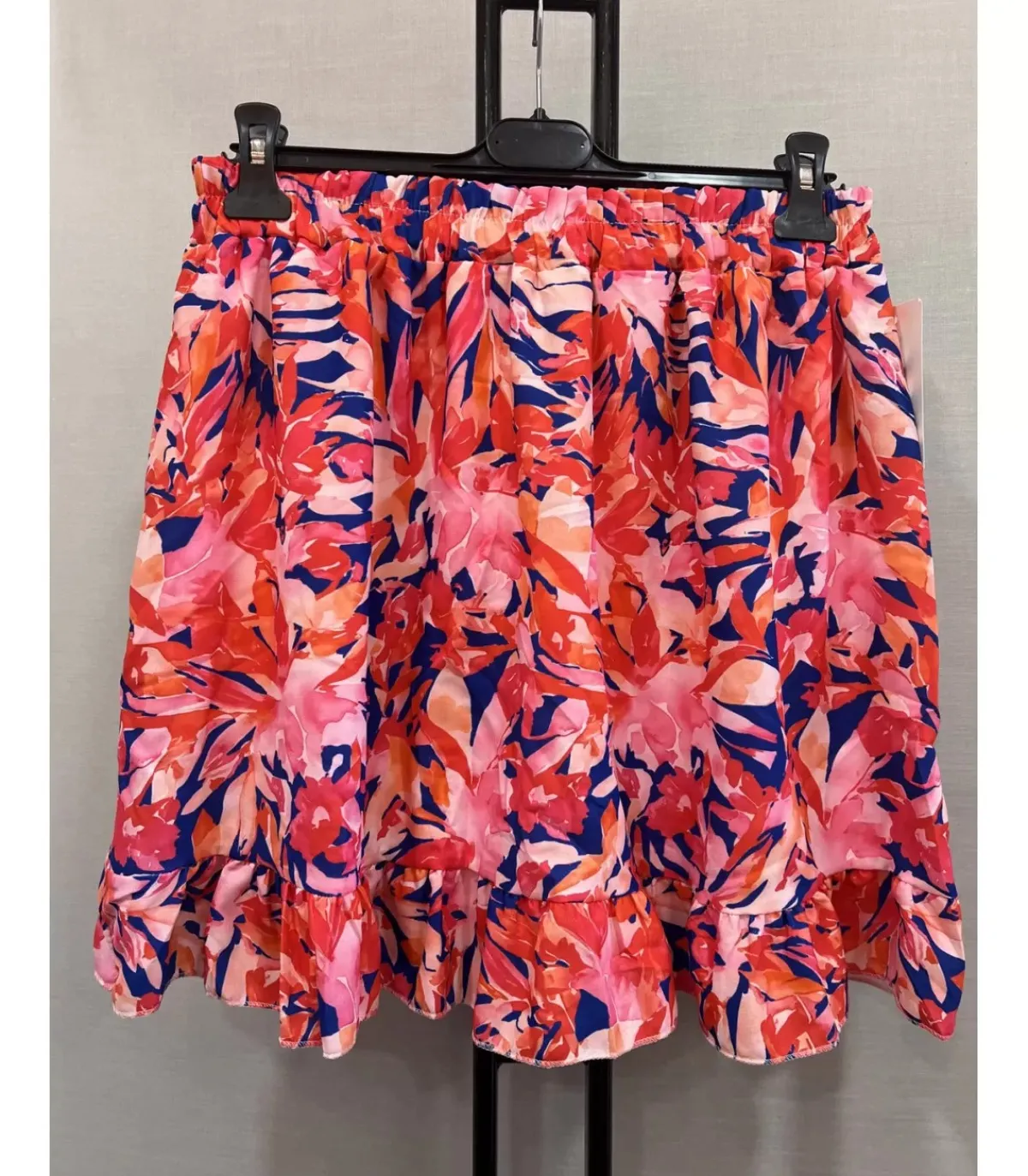 Mily pinkki kukkakuvioinen shortsihame