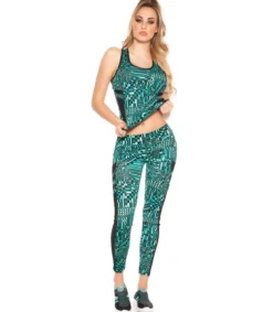 Hersecret Mintut printtikuvioiset mesh treenitrikoot + toppi