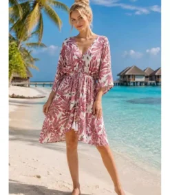 Hersecret Miss Sara pinkki printtikuvioinen rantatunika
