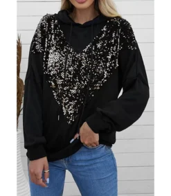 LC usta huppari v-paljeteilla