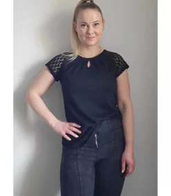 Hersecret uta lyhythihainen keyhole t-paita pitihihoilla