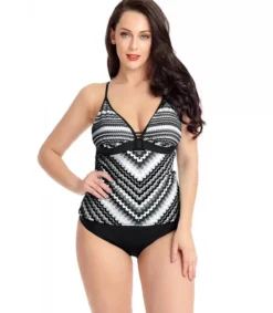 LC Mutavalkoinen printtikuvioinen v-tankini