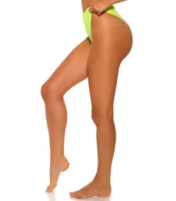 Koucla Neonvihreät korkeavyötäröiet brazilian bikinihouut