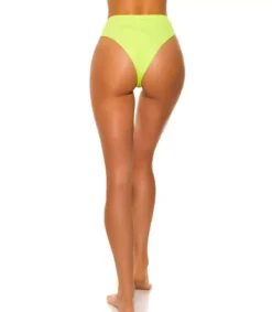 Koucla Neonvihreät korkeavyötäröiet brazilian bikinihouut