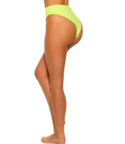 Koucla Neonvihreät korkeavyötäröiet brazilian bikinihouut