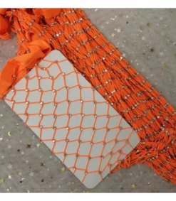Hersecret Oranssit strassikoristeiset verkkosukat