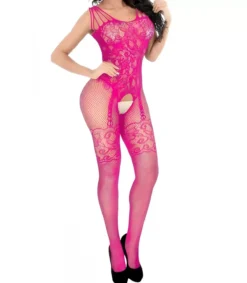 Hersecret Pinkki pitsinen verkkoasu sukilla
