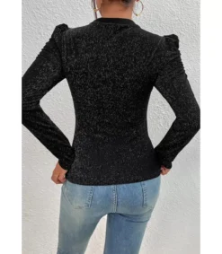 LC Puhvihihainen muta glitterpaita