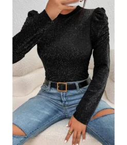 LC Puhvihihainen muta glitterpaita