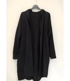 RZ fashion musta pitkä paitatakki siivillä